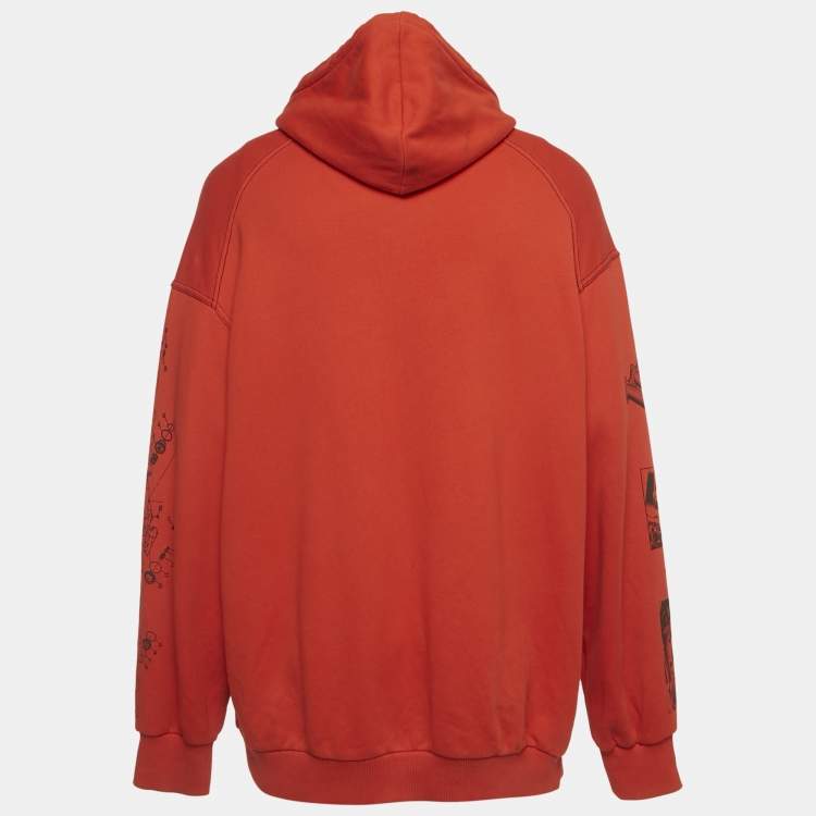 Givenchy Red Drifter Return Print Cotton Knit Oversized