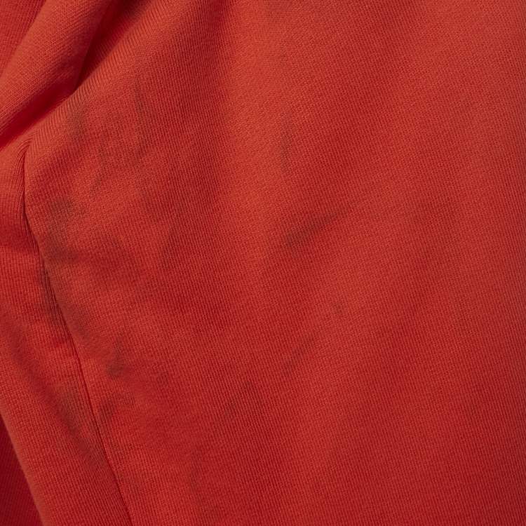 Pre Owned  Givenchy Red Drifter Return Print Cotton Knit Oversized Hoodie L 