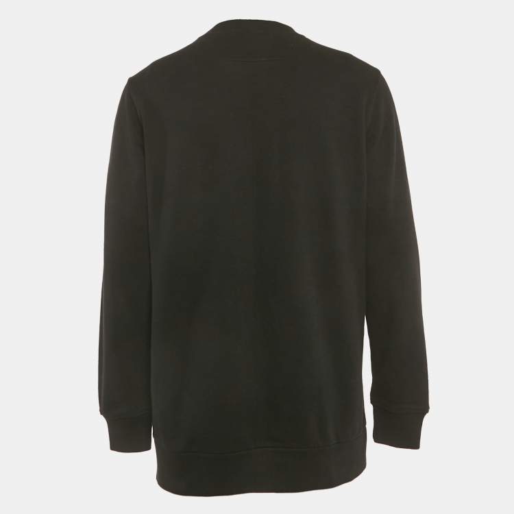 Pre Owned Givenchy Black Rottweiler Print Cotton Long Sleeve Sweatshirt M