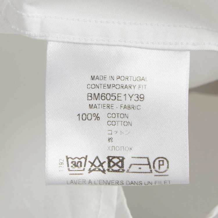 Pre Owned Givenchy White Cotton Thunder Panel Detail Button Front Shirt XXL