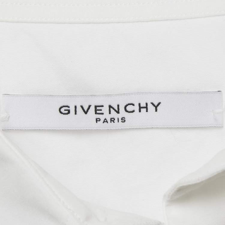 Pre Owned Givenchy White Cotton Thunder Panel Detail Button Front Shirt XXL