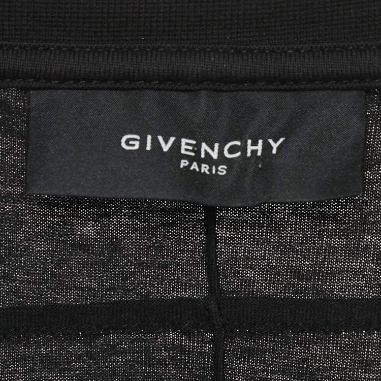 مملوكة مسبقًا Givenchy Black Printed Jersey Crewneck T-Shirt S