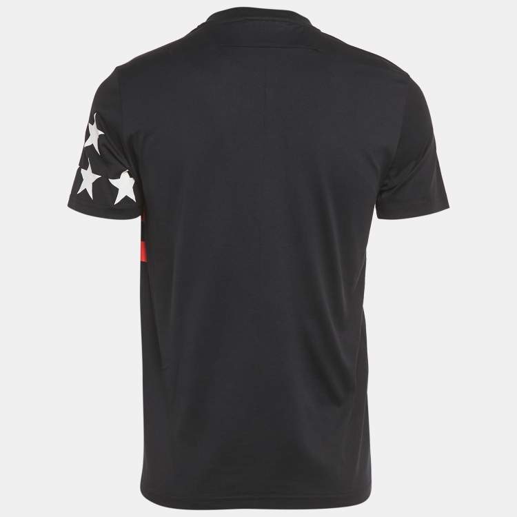مملوكة مسبقًا Givenchy Black Printed Jersey Crewneck T-Shirt S