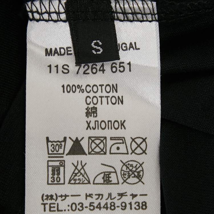 Pre Owned Givenchy Black Cross Print Jersey Crewneck T-Shirt S