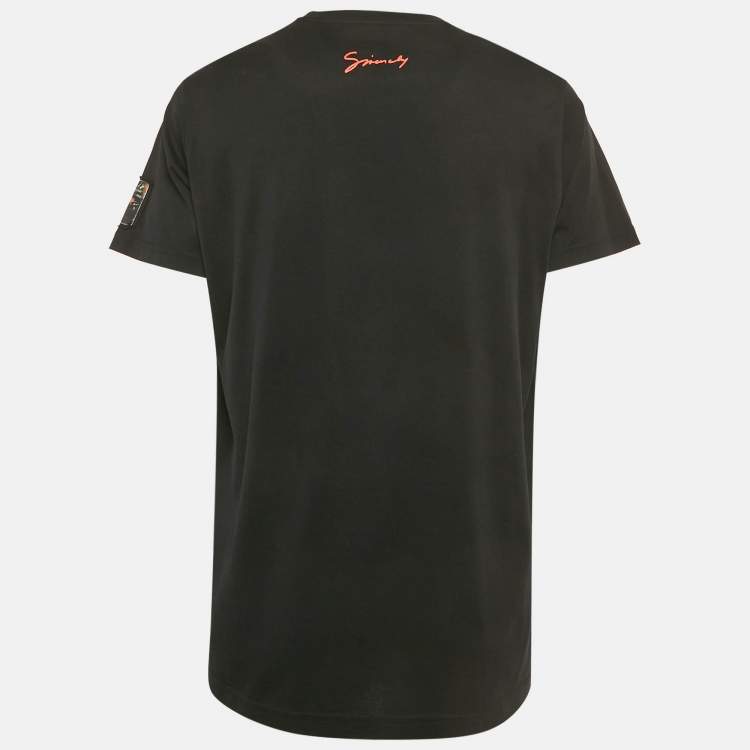 Pre Owned Givenchy Black Logo Print Jersey Loose Fit T-Shirt S