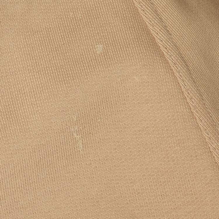 Pre Owned Givenchy Beige Logo Print Cotton Shorts M