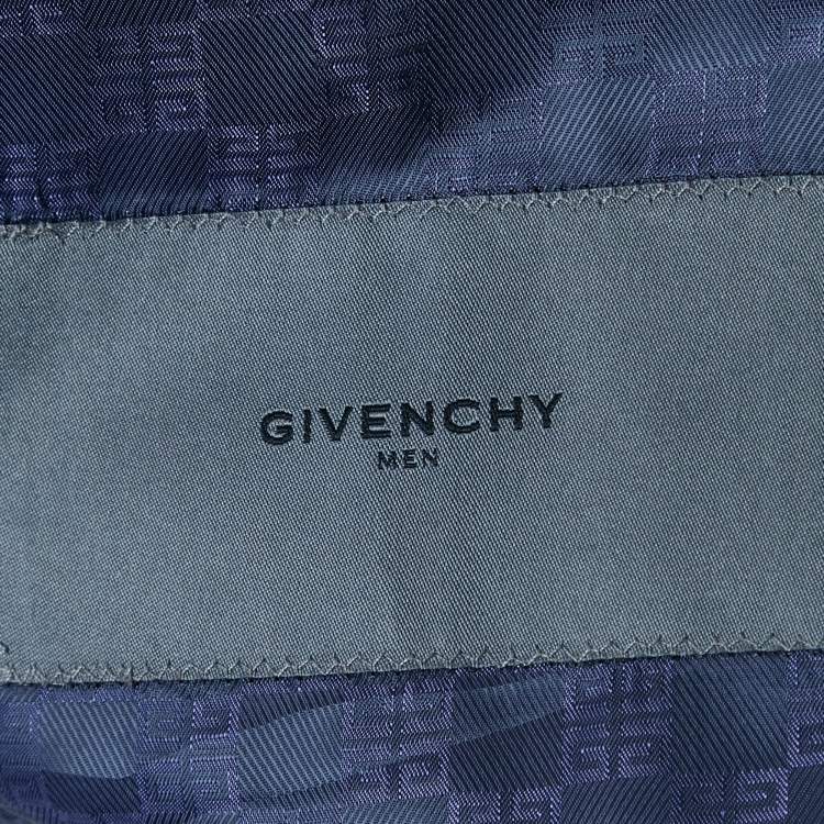 Pre Owned Givenchy Vintage Navy Blue Pinstripe Regular Fit Blazer M