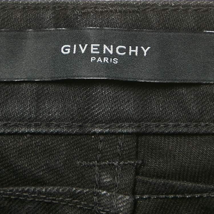 مملوكة مسبقًا Givenchy Black Printed Denim Jeans XXL/Waist 38"