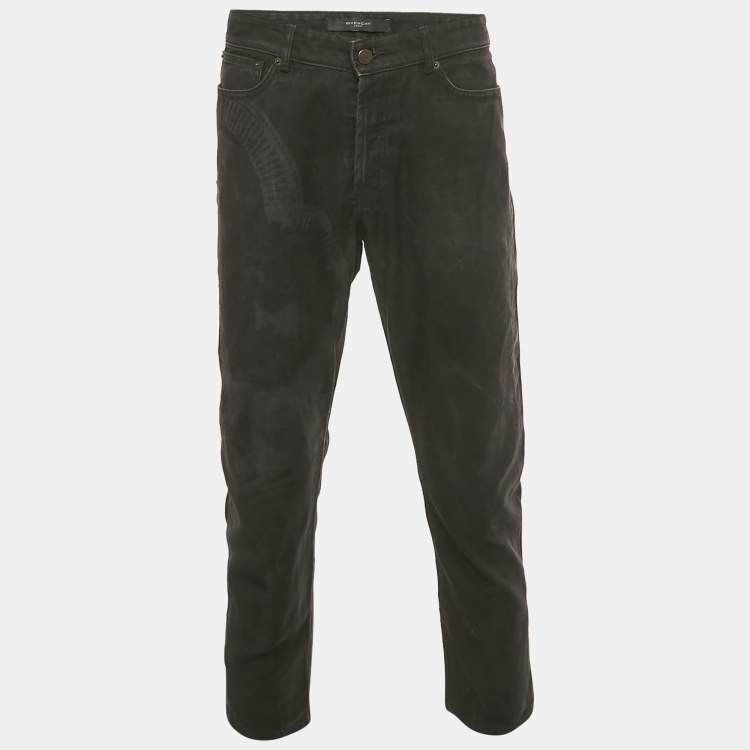 مملوكة مسبقًا Givenchy Black Printed Denim Jeans XXL/Waist 38"