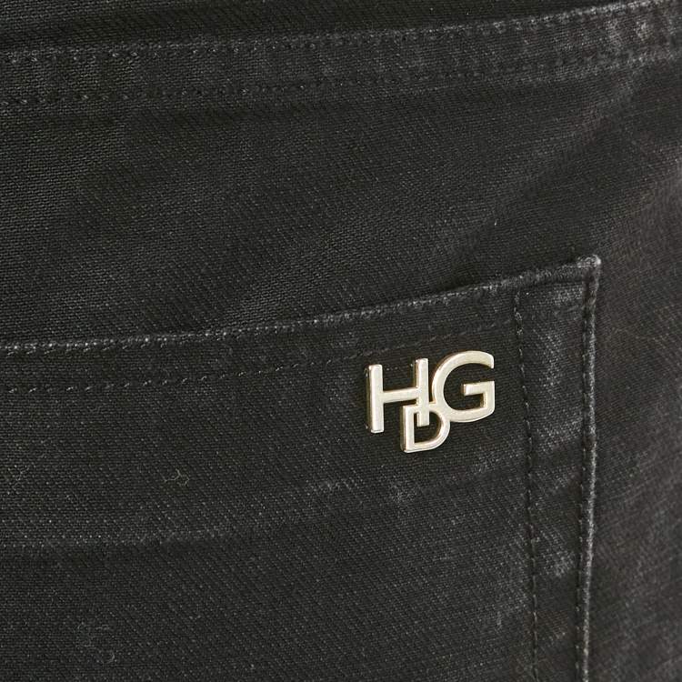 مملوكة مسبقًا Givenchy Black Printed Denim Jeans XXL/Waist 38"