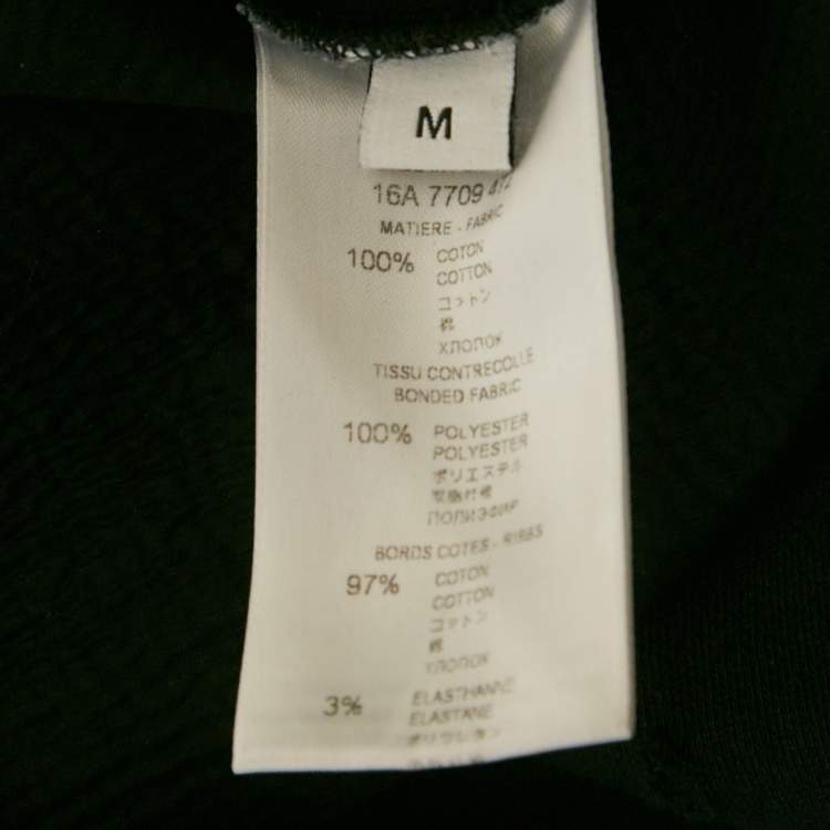 مم لوكة مسبقًا Givenchy Black Logo Printed Cotton Distressed Sweatshirt M