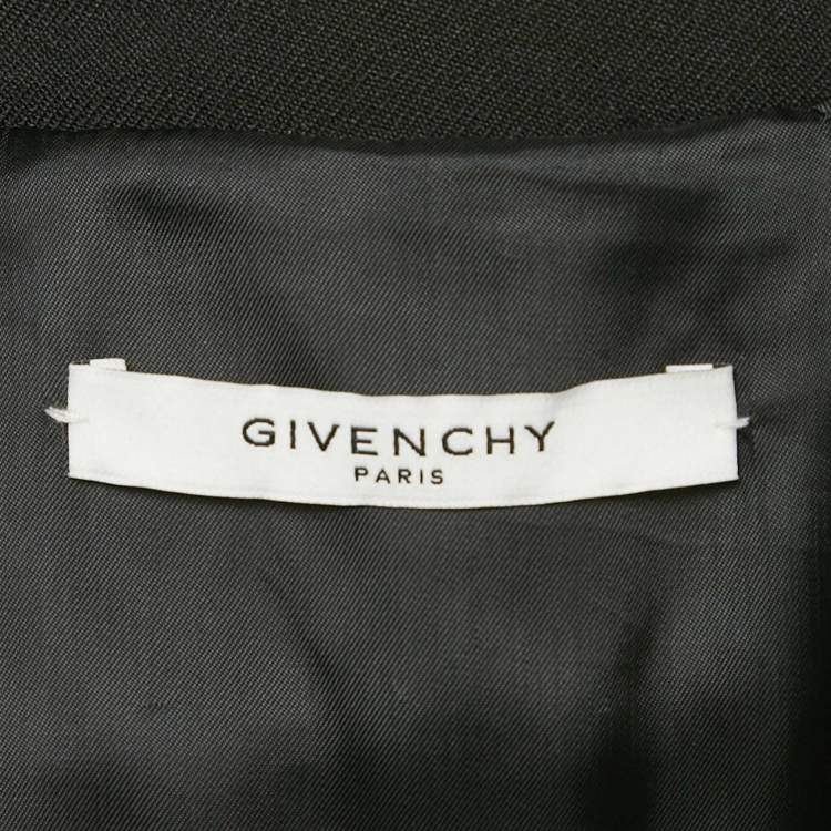 مملوكة مسبقًا Givenchy Black Star Applique Leather Zip-Up Jacket M
