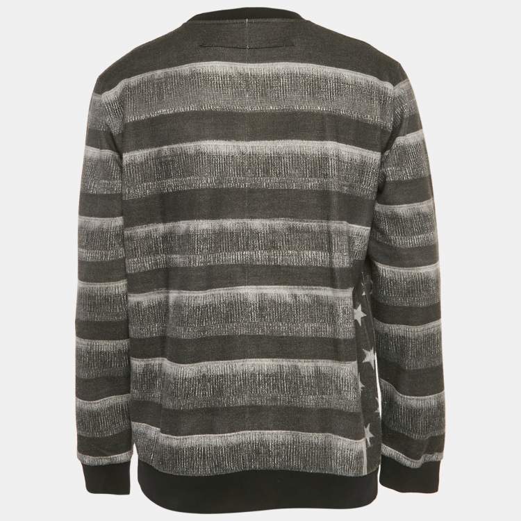 مملوكة مسبقًا Givenchy Stars Print Cotton Crewneck Sweatshirt M