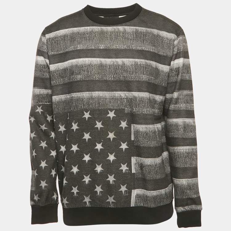 مملوكة مسبقًا Givenchy Stars Print Cotton Crewneck Sweatshirt M
