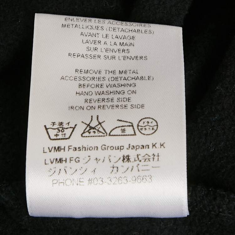 Pre Owned Givenchy Black Cotton Distressed Sleeveless Hoodie S