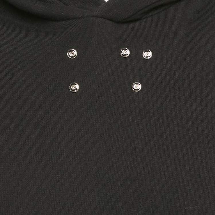 Pre Owned Givenchy Black Cotton Distressed Sleeveless Hoodie S