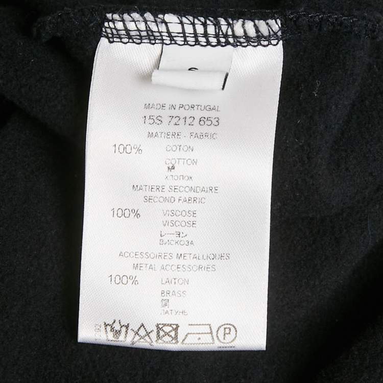 Pre Owned Givenchy Black Cotton Distressed Sleeveless Hoodie S