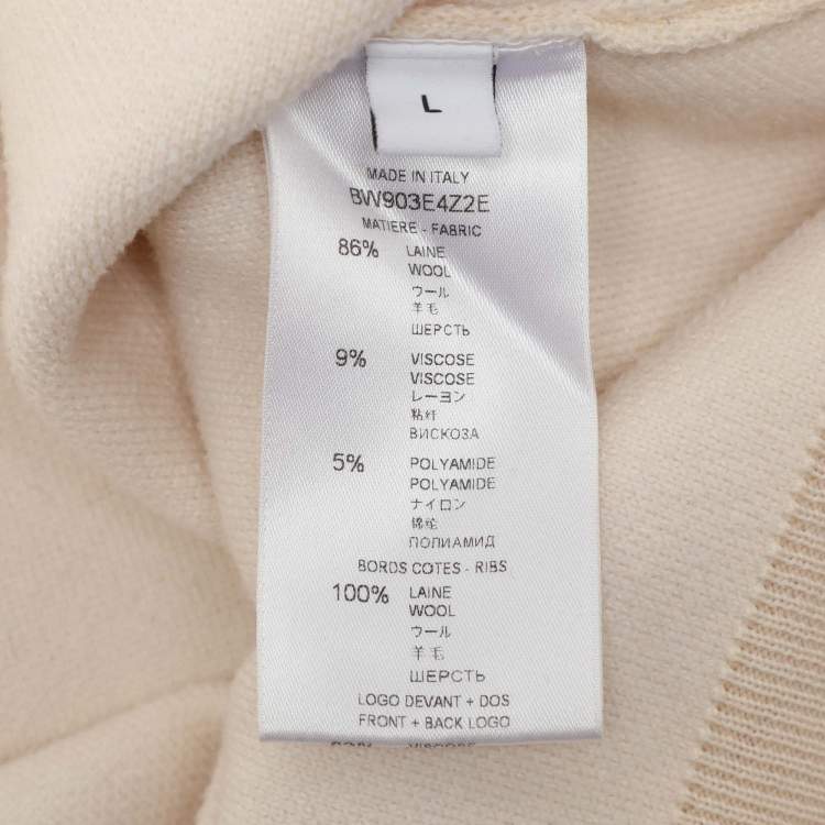 مملوكة مسبقًا Givenchy Light Beige Wool Blend Sweater L