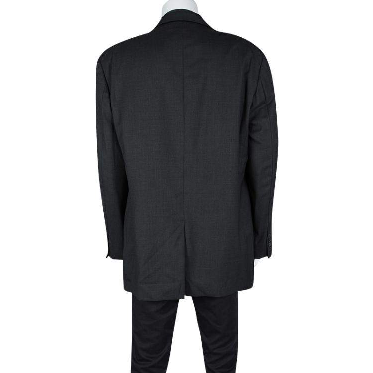 Pre Owned Givenchy Grey Wool Tailored Two Button Blazer 5XL
