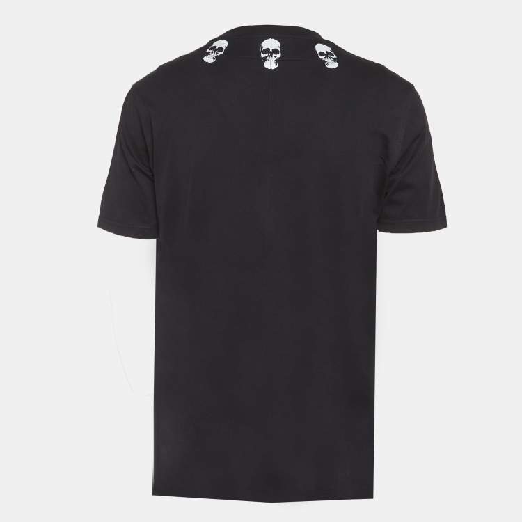 Pre Owned Givenchy Black Skull Print Jersey Crew Neck T-Shirt L