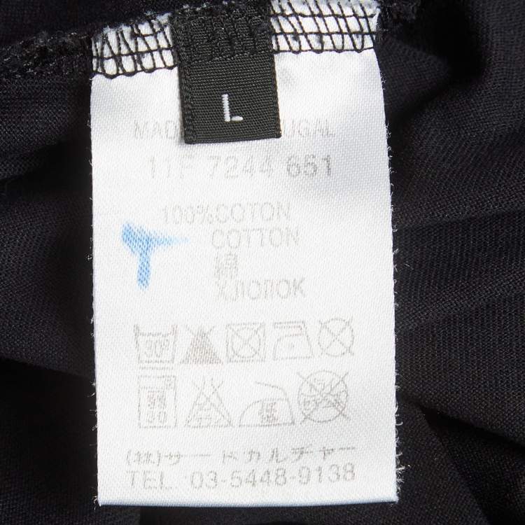 Pre Owned Givenchy Black Skull Print Jersey Crew Neck T-Shirt L