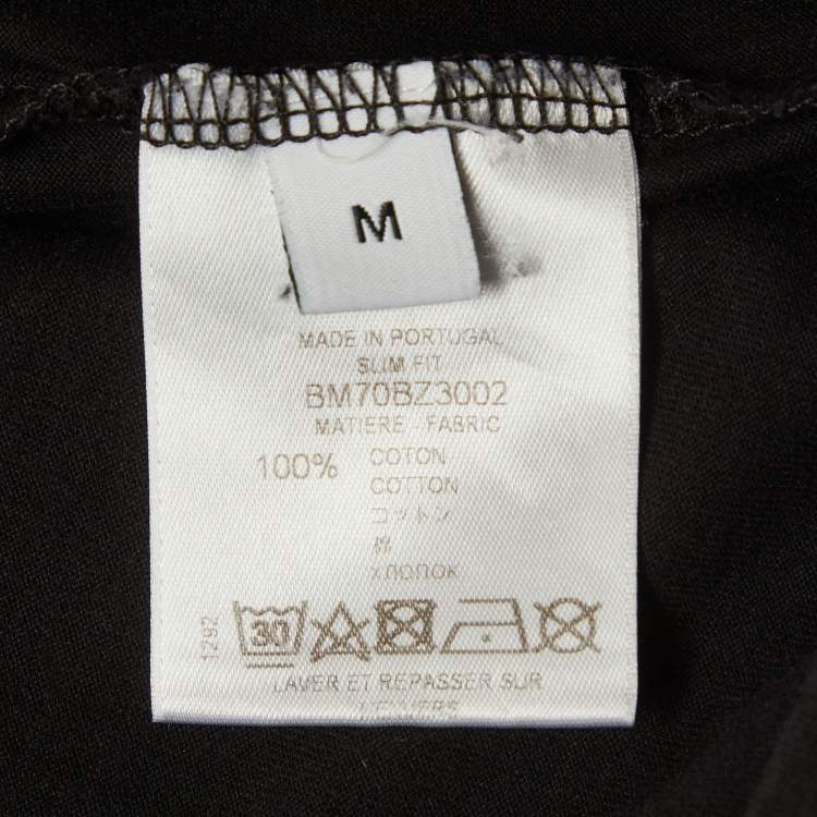 Pre Owned Givenchy Black broken Logo Print Cotton T-Shirt M