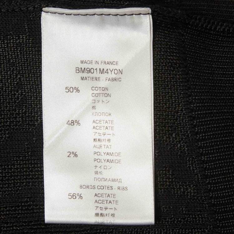 Pre Owned Givenchy Black Jacquard Knit Crewneck Sweatshirt M