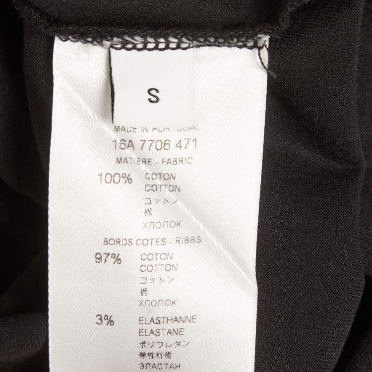 Pre Owned Givenchy Black Monkey Brothers Graphic Jersey T-Shirt S