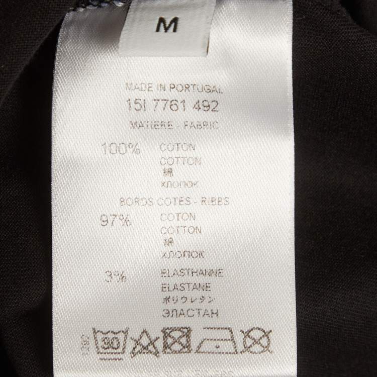 Pre Owned Givenchy Black Printed Jersey Short Sleeve T-Shirt M 