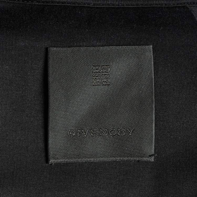 Pre Owned Givenchy Black Reversed Logo Graphic Oversized Jersey T-Shirt M