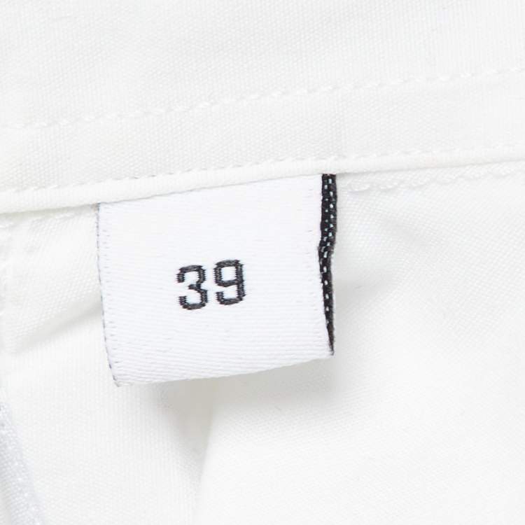 Pre Owned Givenchy White Cotton Black Harness Detail Shirt M