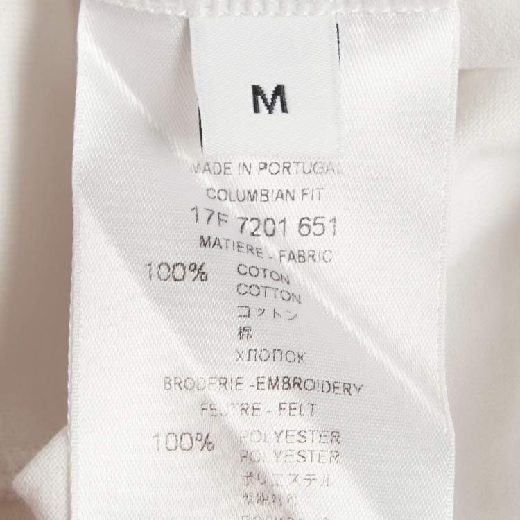 Pre Owned Givenchy White Embellished Short Sleeve T-Shirt M 