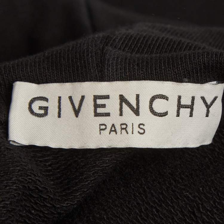 Pre Owned Givenchy Black Jersey Long Sleeve Hoodie XL