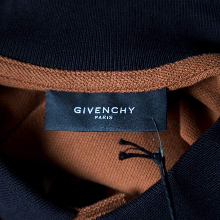 Pre Owned Givenchy Colorblock Basketball Pattern Honeycomb Knit Polo T-Shirt S