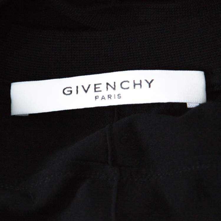 Pre Owned Givenchy Black Cotton Jersey Knit Circular Mirror Embellished Columbian Fit T-Shirt XXS