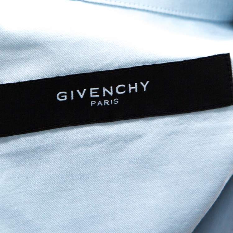 Pre Owned Givenchy Multicolor Striped Cotton Knit Patch Sleeve Detail Shirt L 