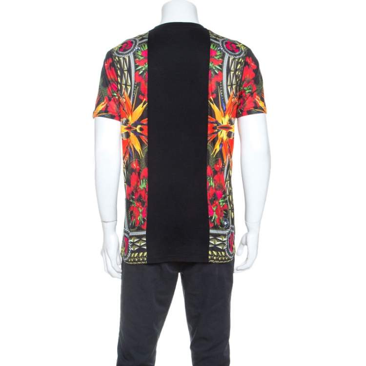 Pre Owned Givenchy Black Maria Pattern Printed Jersey Crew Neck T-shirt S