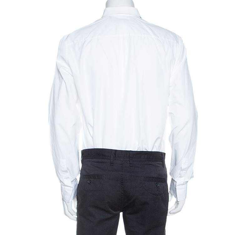 مملوكة مسبقًا Givenchy White Cotton Button Front Shirt 3XL