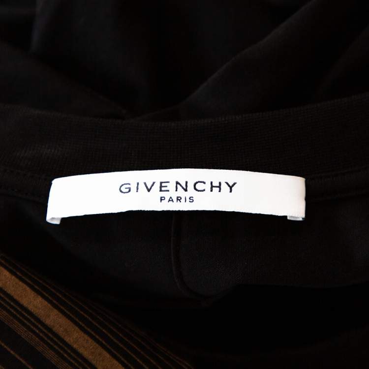 Pre Owned Givenchy Black Cotton Cobra Print Round Neck T Shirt XS