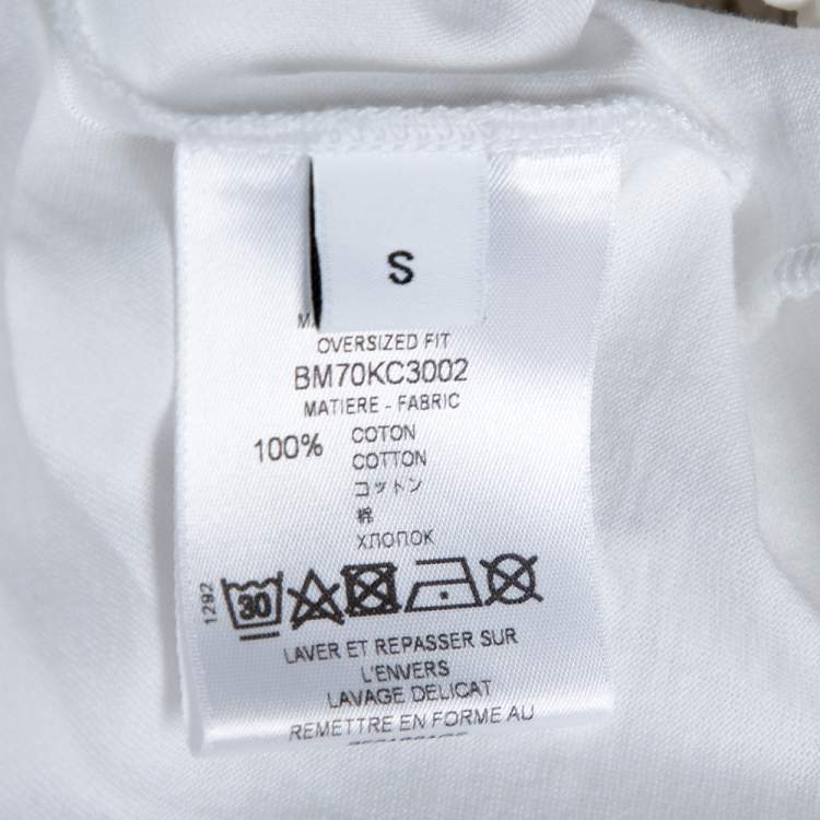 مملوكة مسبقًا Givenchy White Logo Print Cotton Paris Vintage Oversized T-Shirt S