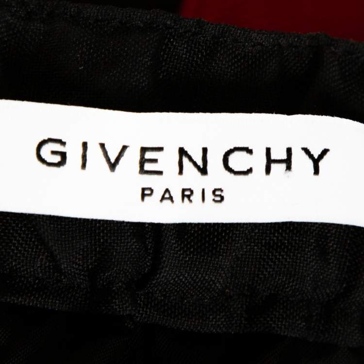 Pre Owned Givenchy Two Tone Logo Print Synthetic Track Pants M