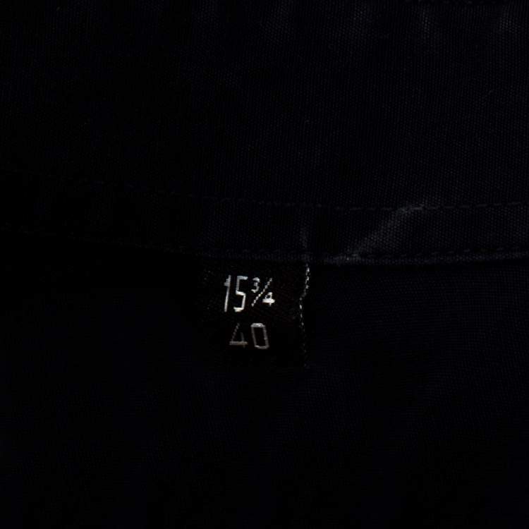 Pre Owned Givenchy Navy Blue Cotton Zipper Cuff Detail Long Sleeve Shirt M