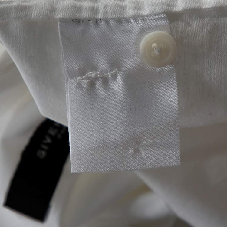 Pre Owned Givenchy White Cotton Button Front Sleeveless Shirt S