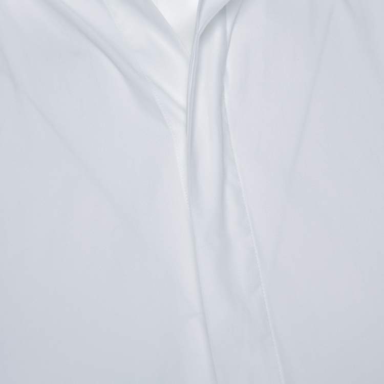 Pre Owned Givenchy White Cotton Button Front Sleeveless Shirt S