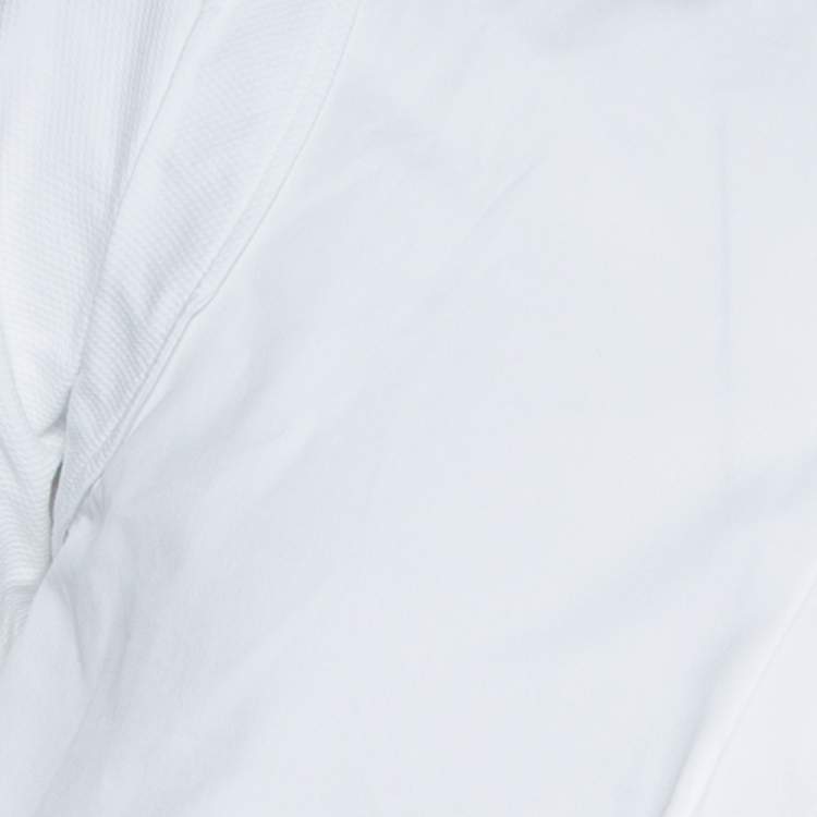 Pre Owned Givenchy White Cotton Patched Long Sleeve Shirt S