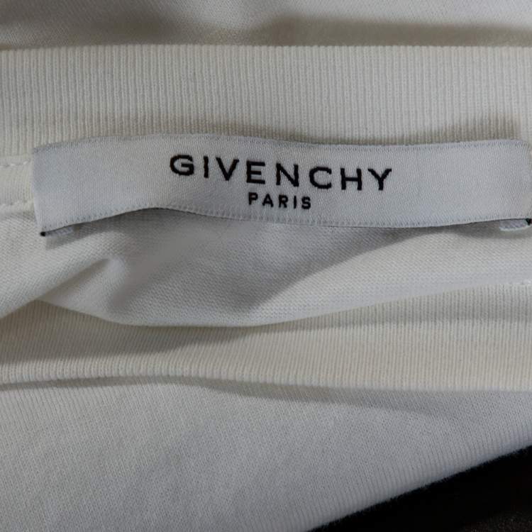 Pre Owned Givenchy White Cotton Rare Print Regular Fit T-Shirt M
