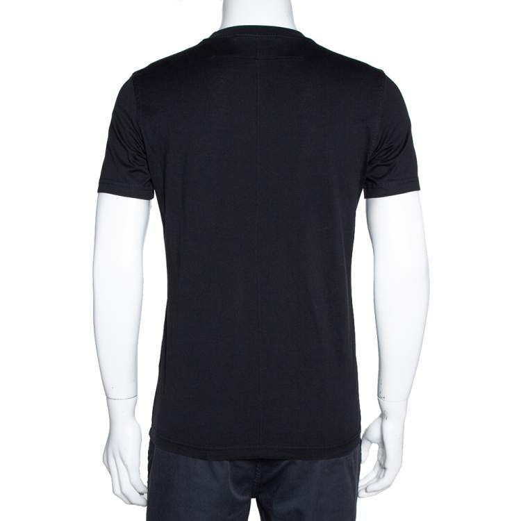 Pre Owned Givenchy Black Cotton Graphic Print Crew Neck T-Shirt S