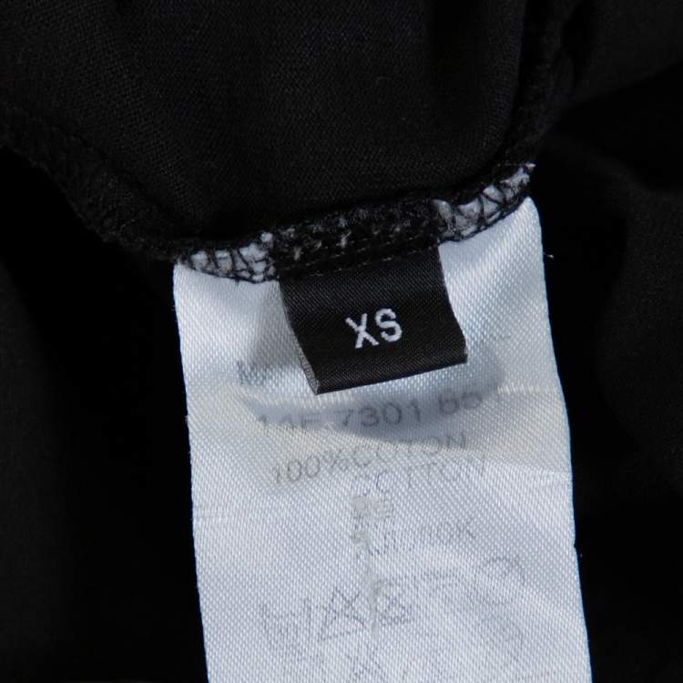 Pre Owned Givenchy Black Rottweiler Print Cotton Cuban Fit T-Shirt XS