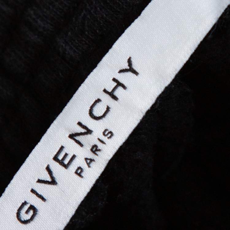Pre Owned Givenchy Black Cotton Rib Knit Bomber Zip Shorts XS