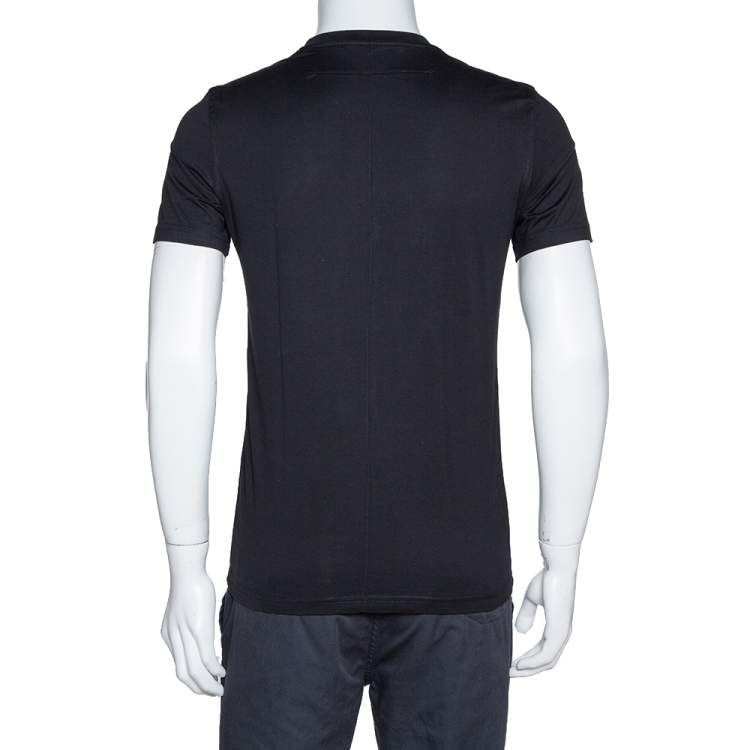 Pre Owned Givenchy Black Cotton Shark Print Cuban Fit T Shirt XS 